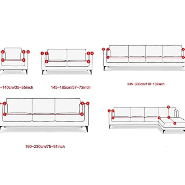 Soffor>Färgglatt Mönster Sofföverdrag Superstarkt Elastiskt Dammtätt Sofföverdrag 2-sits