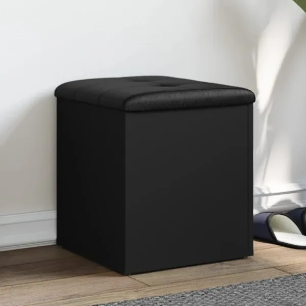 vidaXL Kistor & Koffertar>Förvaringsbänk svart 42x42x45 cm konstruerat trä