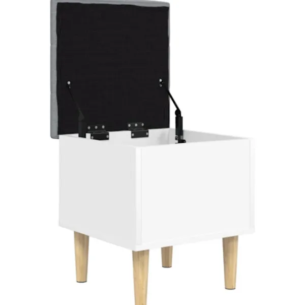 vidaXL Pallar>Förvaringsbänk vit 42x42x46 cm konstruerat trä