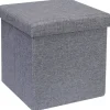 Sittpuffar>Förvaringsfåtölj Kub Vardagsrum Sovrum Hemmakontor Sovsal Liten Fotpall Förvaringsfåtölj Grå 30*30*30cm