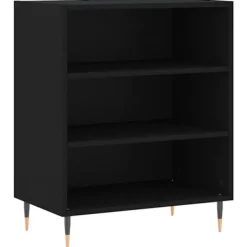vidaXL Hyllor>Förvaringshylla svart 57x35x70 cm konstruerat trä