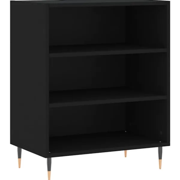 vidaXL Hyllor>Förvaringshylla svart 57x35x70 cm konstruerat trä