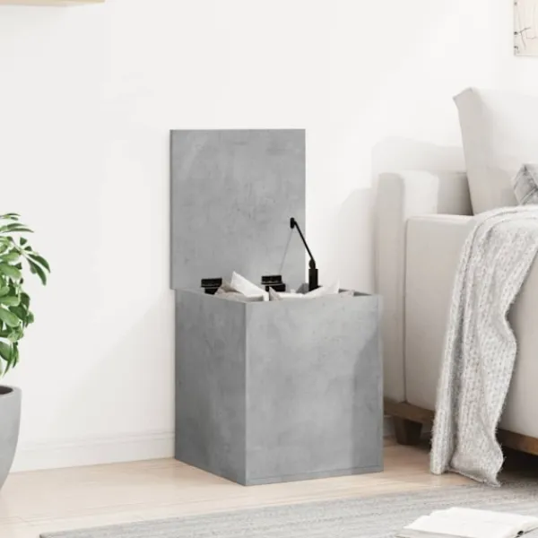 vidaXL Kistor & Koffertar>Förvaringslåda betonggrå 40x42x46 cm konstruerat trä