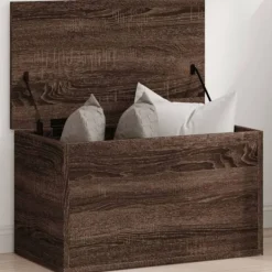 vidaXL Kistor & Koffertar>Förvaringslåda brun ek 60x35x35 cm konstruerat trä