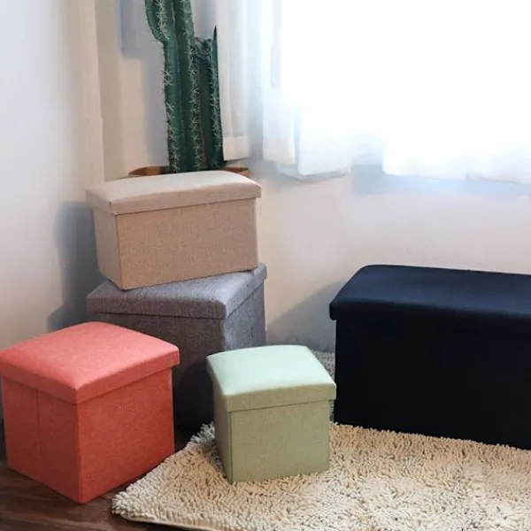 Pallar>Förvaringslåda Förvaringspall GRÅ 30*30*30 CM 30*30*30 cm