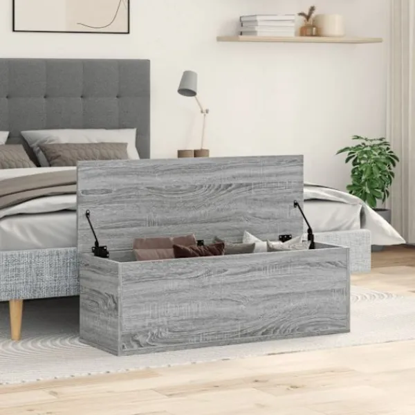 vidaXL Kistor & Koffertar>Förvaringslåda grå sonoma 102x35x35 cm konstruerat trä