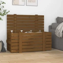 vidaXL Kistor & Koffertar>Förvaringslåda honungsbrun 91x40,5x42 cm massiv furu