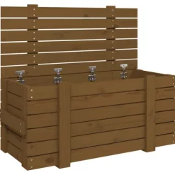 vidaXL Kistor & Koffertar>Förvaringslåda honungsbrun 91x40,5x42 cm massiv furu
