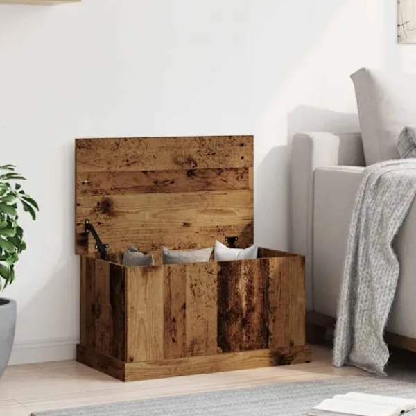 vidaXL Kistor & Koffertar>Förvaringslåda åldrat trä 70x40x38 cm konstruerat trä