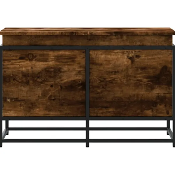 vidaXL Kistor & Koffertar>Förvaringslåda lock rökfärgad ek 80x40x51,5 cm konstruerat trä