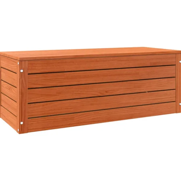 vidaXL Kistor & Koffertar>Förvaringslåda med dörr Vaxbrun 89 x 36,5 x 33 cm Massiv furu