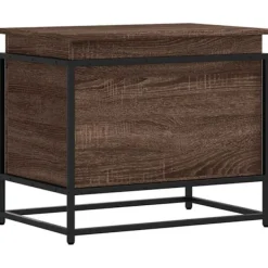 vidaXL Kistor & Koffertar>Förvaringslåda med lock brun ek 60x40x51,5 cm konstruerat trä