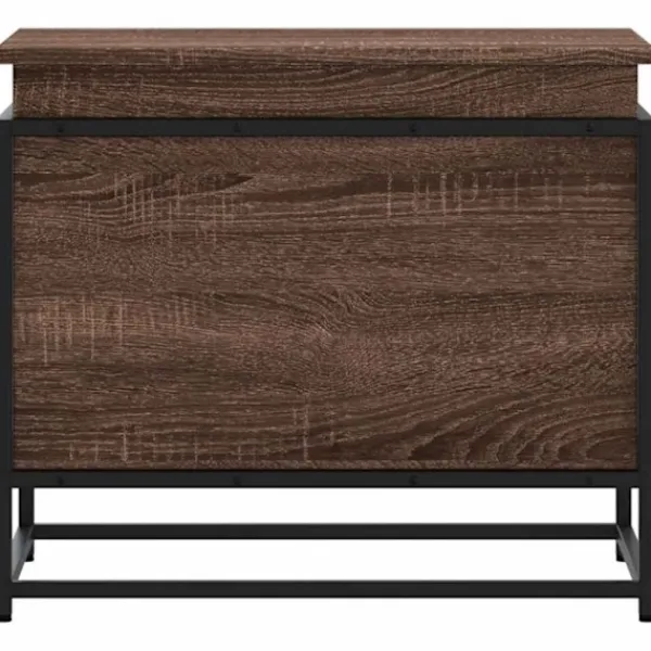 vidaXL Kistor & Koffertar>Förvaringslåda med lock brun ek 60x40x51,5 cm konstruerat trä