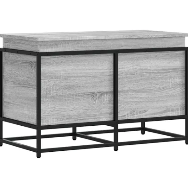 vidaXL Kistor & Koffertar>Förvaringslåda med lock grå sonoma 80x40x51,5cm konstruerat trä