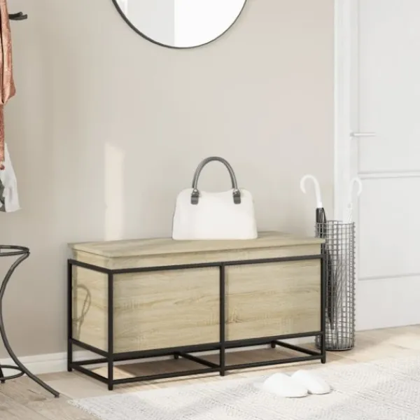 vidaXL Kistor & Koffertar>Förvaringslåda med lock sonoma-ek 100x40x51,5cm konstruerat trä