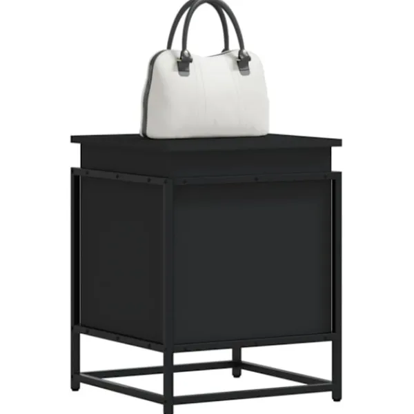vidaXL Kistor & Koffertar>Förvaringslåda med lock svart 40x40x51,5 cm konstruerat trä
