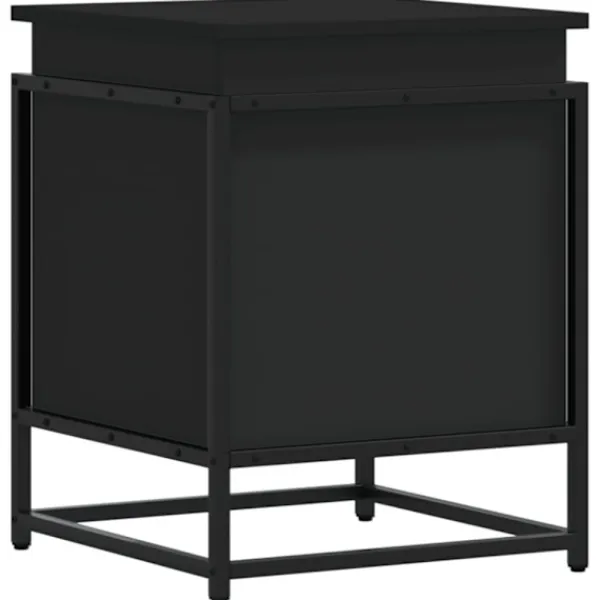 vidaXL Kistor & Koffertar>Förvaringslåda med lock svart 40x40x51,5 cm konstruerat trä