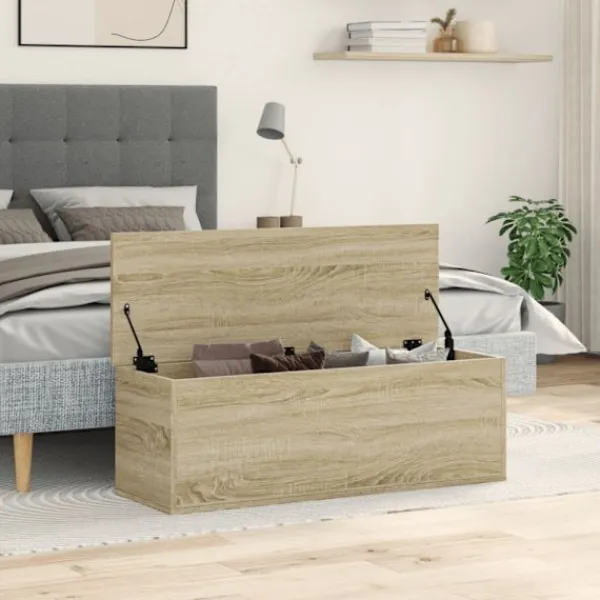 vidaXL Kistor & Koffertar>Förvaringslåda sonoma-ek 102x35x35 cm konstruerat trä