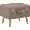 vidaXL Pallar>Förvaringspall 40 cm brun tyg