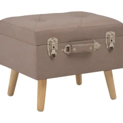 vidaXL Pallar>Förvaringspall 40 cm brun tyg
