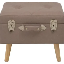 vidaXL Pallar>Förvaringspall 40 cm brun tyg