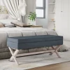 vidaXL Pallar>Förvaringspall mörkgrå 110x45x49 cm sammet