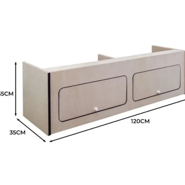 Skåp>Förvaringsskåp - MDF - 120cm x 35cm x 35cm - 2 Dörrar - Mjuka gångjärn