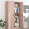 vidaXL Skåp>Förvaringsskåp 2 pcs Rosa 90 x 40 x 180 cm Kallvalsat Stål