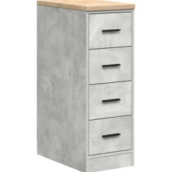 vidaXL Byråer>Förvaringsskåp för garage Betonggrå 30x51x85cm massivt trä furu