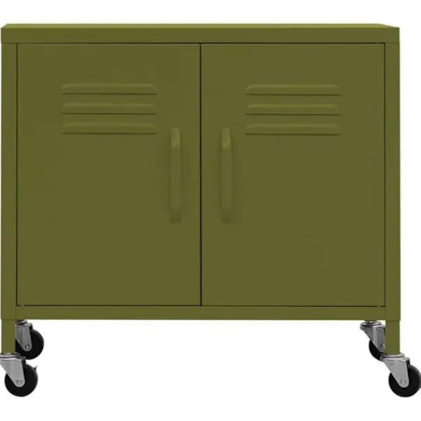 vidaXL Skåp>Förvaringsskåp olivgrön 60x35x56 cm stål