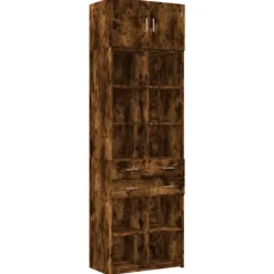 vidaXL Skåp>Förvaringsskåp rökfärgad ek 70x42,5x225 cm konstruerat trä