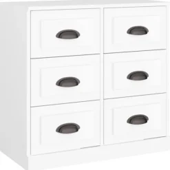 vidaXL Byråer>Förvaringsskåp vit 70x35,5x67,5 cm konstruerat trä