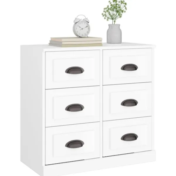 vidaXL Byråer>Förvaringsskåp vit 70x35,5x67,5 cm konstruerat trä