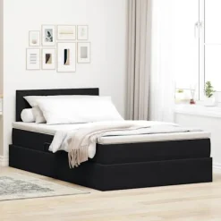 vidaXL Sängar>Förvaringssäng med madrass Svart 120 x 200 cm Sammet