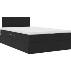 vidaXL Sängar>Förvaringssäng med madrass Svart 120 x 200 cm Sammet