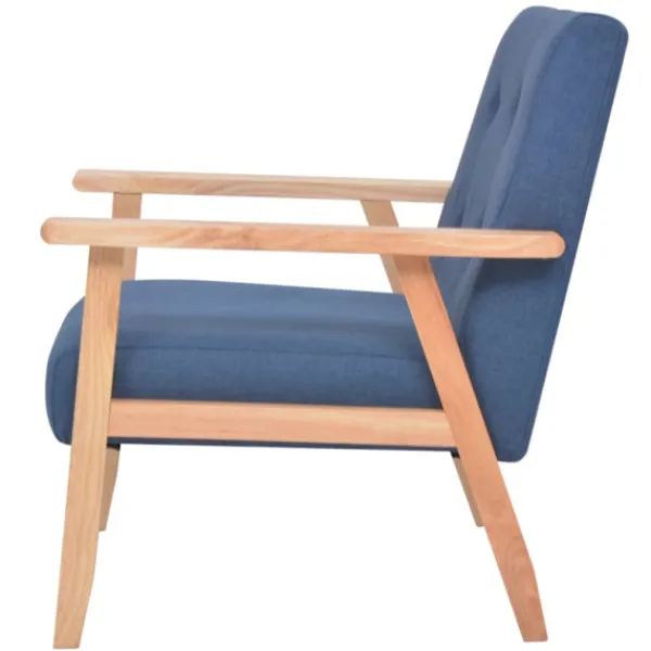 vidaXL Fåtöljer>Fåtölj blå tyg