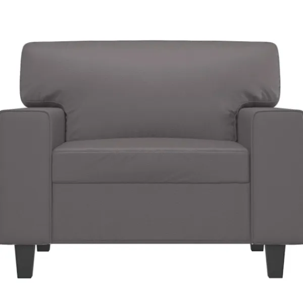 vidaXL Fåtöljer>Fåtölj Grå 60 cm konstläder