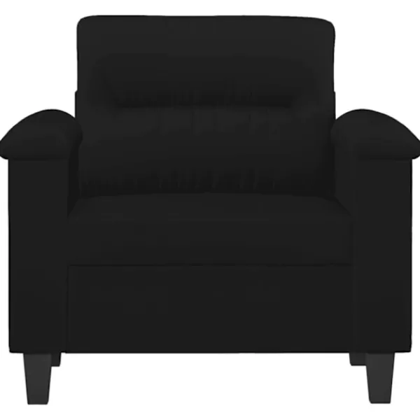 vidaXL Fåtöljer>Fåtölj svart 60 cm mikrofibertyg