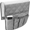 Fåtöljer>Fåtölj TV Fjärrkontrollhållare, Tillverkad av Non-Woven Tyg, 5 Fickor Fåtöljficka För Smartphone, Böcker, Tidskrifter, Ipad (Grå)