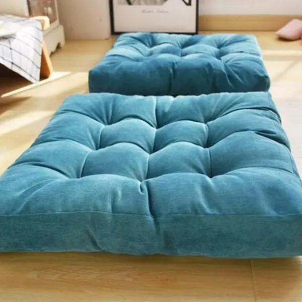 Sittsäckar>Golvdyna, Kvadratisk Stoppade Sittdyna Tjock Sammet Meditationspudde Tatami Golvdyna för Yoga Vardagsrum
