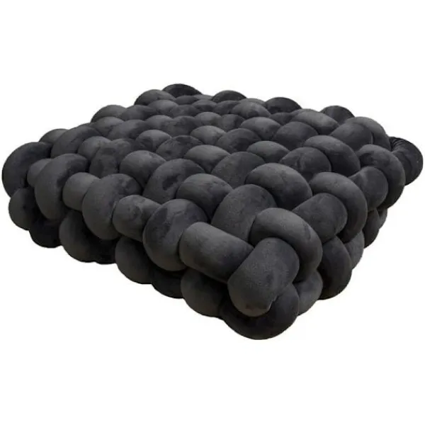 Sittpuffar>Golvkudde - Förtjockad kudde - Vävd kudde, 40x40cm - Mörkgrå
