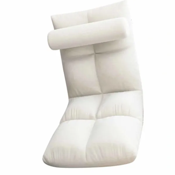 Fåtöljer>Golvstol med ryggstöd Fällbar soffa Stol Sleeper Bed Soffa Liggstol Golv Gaming Stol Meditationsstol för vuxna Vit