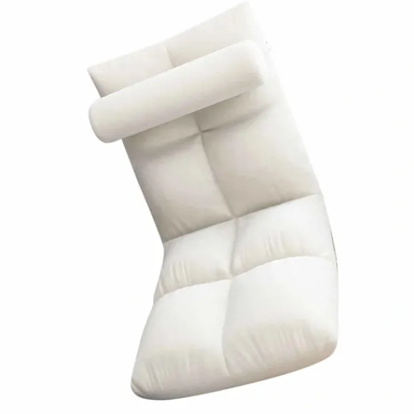 Fåtöljer>Golvstol med ryggstöd Fällbar soffa Stol Sleeper Bed Soffa Liggstol Golv Gaming Stol Meditationsstol för vuxna Vit
