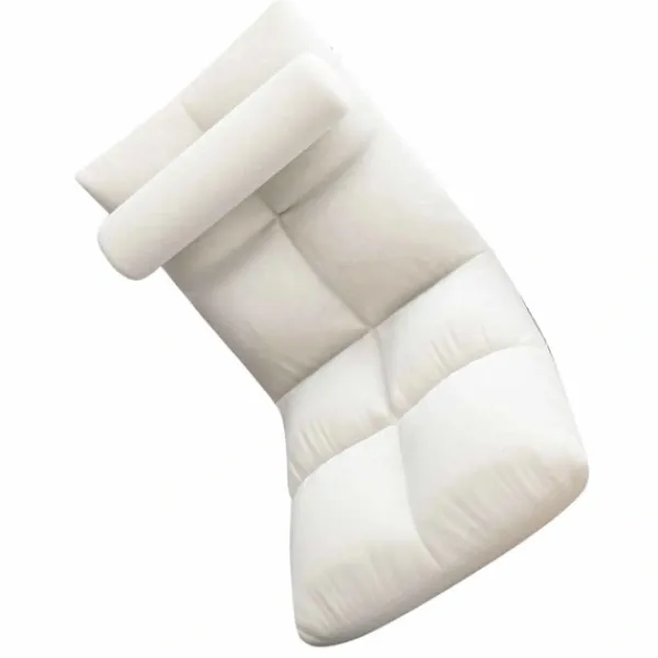 Fåtöljer>Golvstol med ryggstöd Fällbar soffa Stol Sleeper Bed Soffa Liggstol Golv Gaming Stol Meditationsstol för vuxna Vit