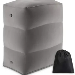 Sittpuffar>Grå fotstöd fotpall fotkudde pall fotpall uppblåsbar kudde fötter bricka 40x30x45CM Vik fotpall