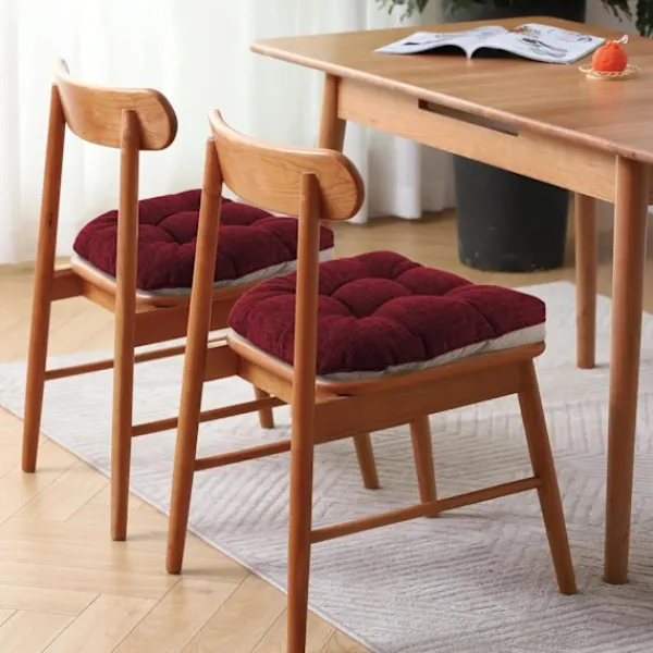 Stolar>Halkfria stolsdynor för matstolar, set om 4, 46*43*9 cm sittdyna med ba
