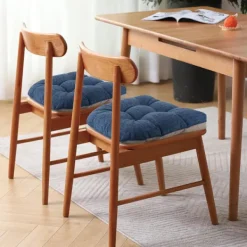 Stolar>Halksäkra Stolsdynor för Matstolar, Set om 4, 46*43*9cm Sittdyna med Band