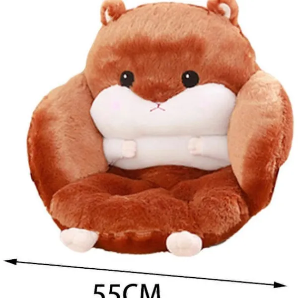 Sittpuffar>Hamster Sittdyna Stol Kudde Modern Stol Kudde Bekväm Sittdyna Djurkudde, Mörkbrun