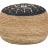 vidaXL Sittpuffar>Handgjord sittpuff blå 45x30 cm jute