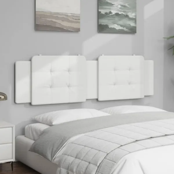 vidaXL Soffor>Headboard Cushion "Zadar" White 183 cm Faux Leather
